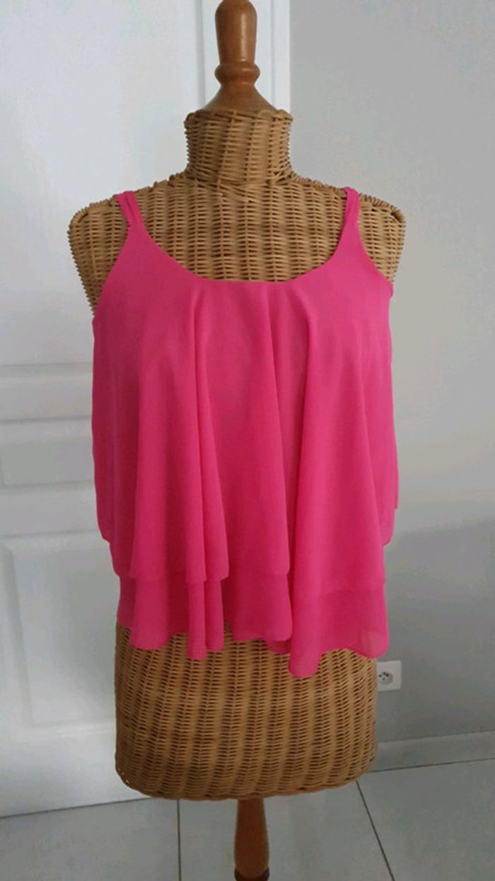Débardeur court femme rose Taille s CHELO - photo numéro 2
