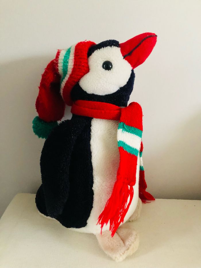 Peluche pingouin manchot décoration noël vintage - photo numéro 10