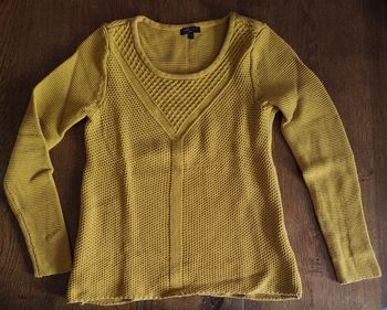 Pull femme Grain de malice vert jaune