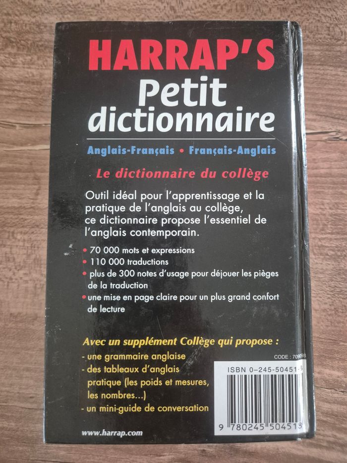 Petit dictionnaire anglais/français - photo numéro 2