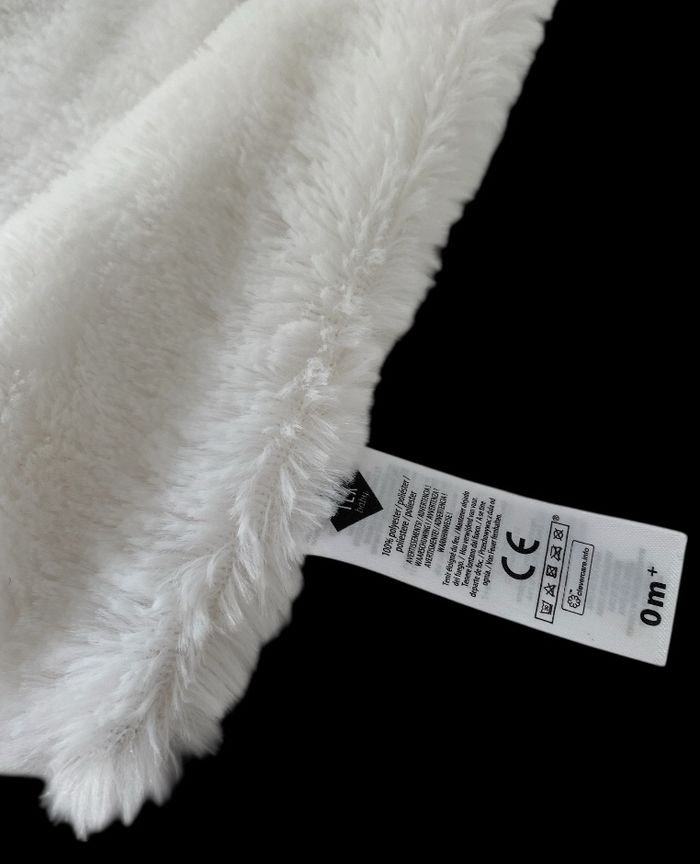 ❤️  B6250 TEX Baby Doudou Mouchoir Plat Otarie Phoque Blanc - photo numéro 3