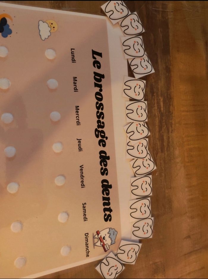 Tableau semaine brossage des dents - photo numéro 4