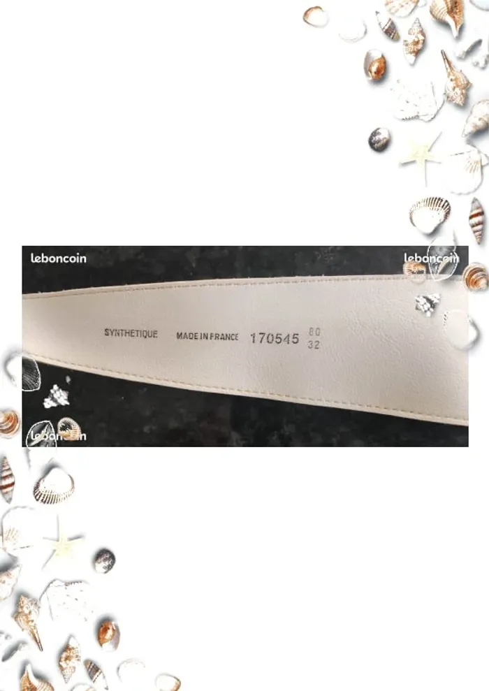 Ceinture blanche 80 cm - photo numéro 2