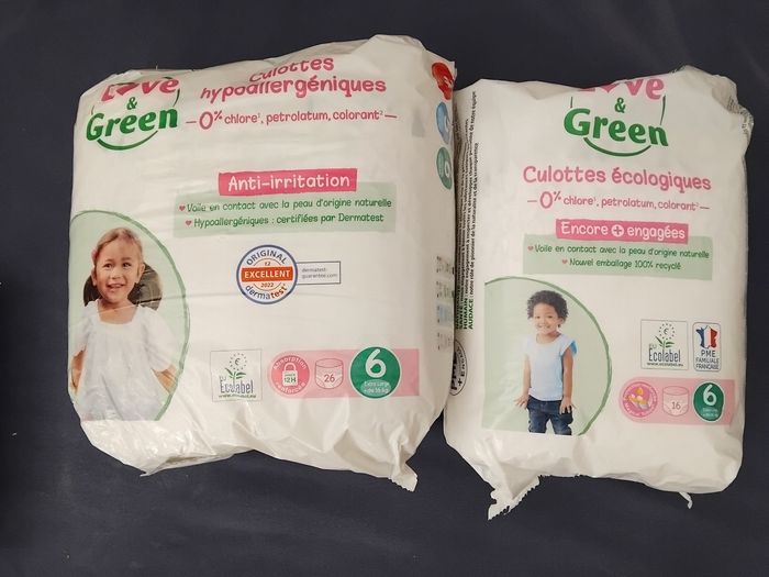 Couches culotte love & green neuve t6