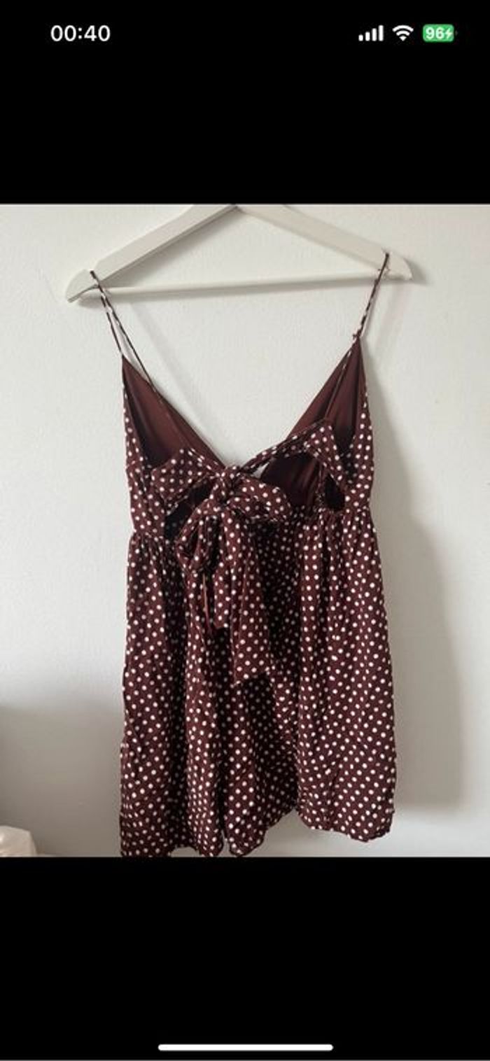 Robe marron à pois - photo numéro 5
