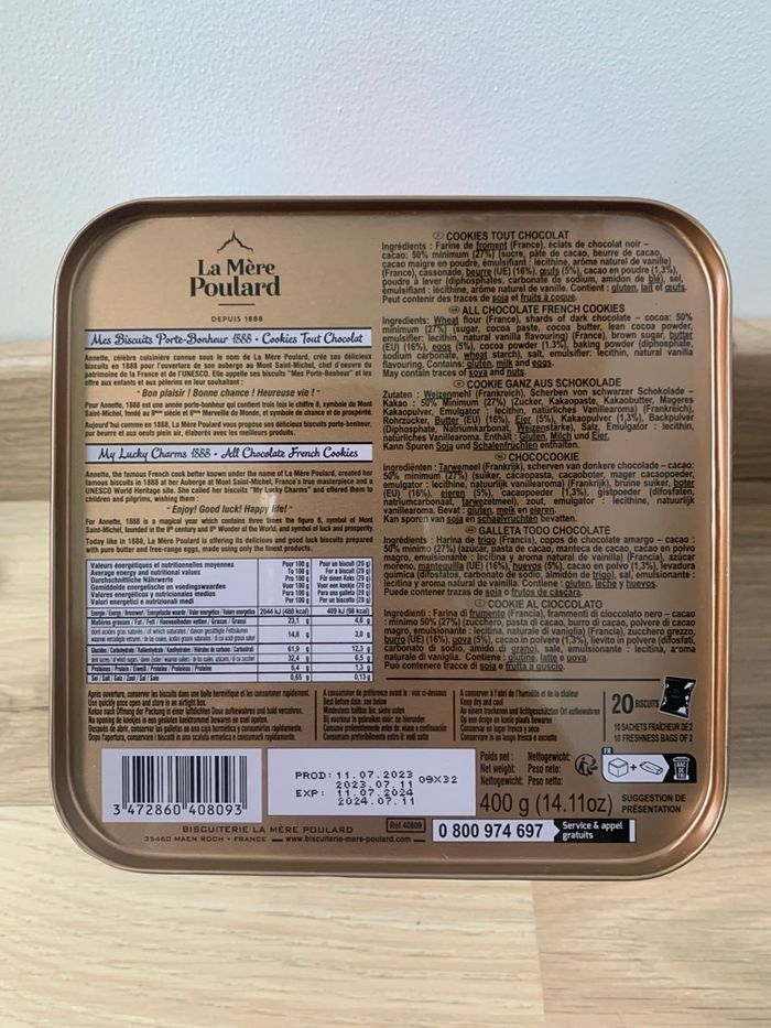 Boîte métal La Mère Poulard – vide – Mont-Saint-Michel - photo numéro 2