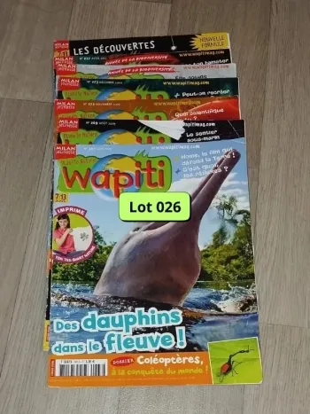 Lot de 7 magazines Wapiti année 2009-10 L026