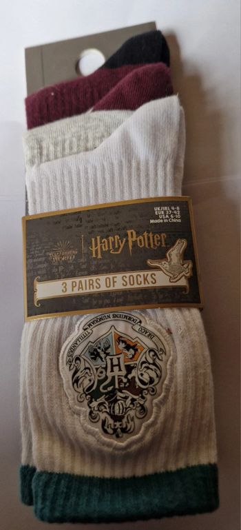 Lot de 3 paires de chaussettes harry potter 37-42