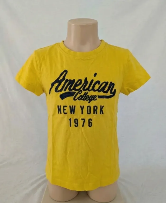 T-shirt jaune American College - 6 ans (Idéal jeux / activités manuelles) 🎨