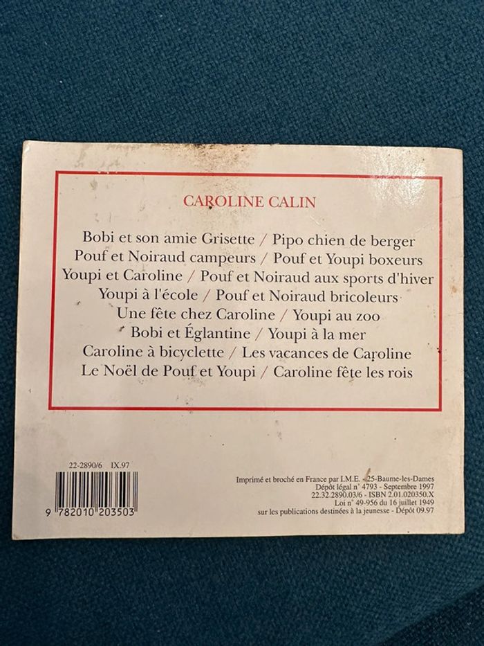 Livre ancien Bobi et Églantine Pierre Probst Caroline Câlin album Hachette Jeunesse - photo numéro 2