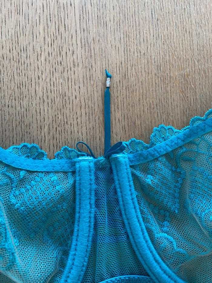 Soutien-gorge dentelle turquoise Antinea 90D - photo numéro 15