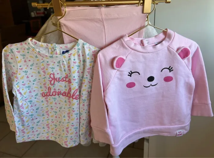 Joli ensemble Mots d’enfants taille 9 mois état impeccable