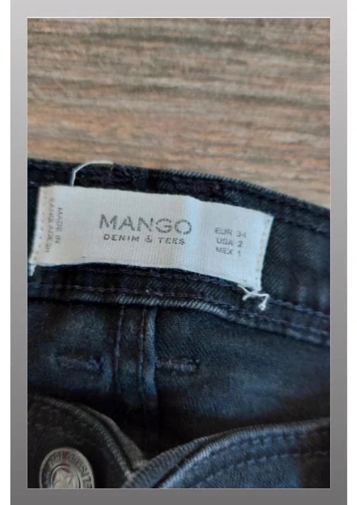 Jeans mango taille 34 noir - photo numéro 7