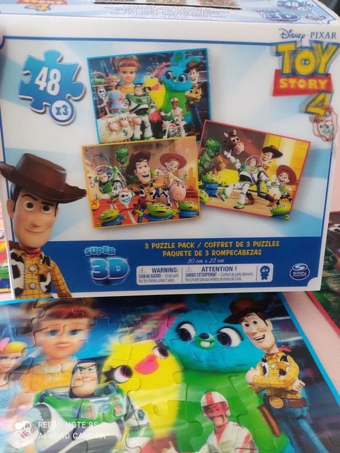 Lot de 3 puzzles 3D Tout story 4