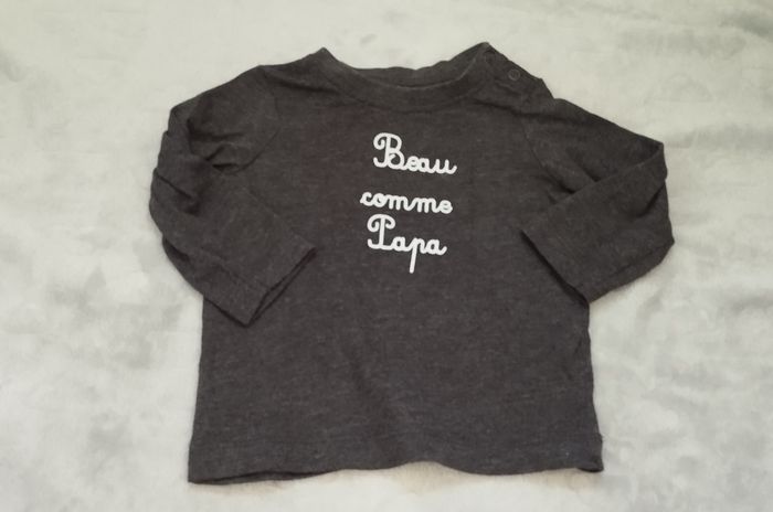 T-shirt ML garçon 9 mois tissaia - photo numéro 1