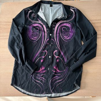 Chemise • noir & violet • S 🌿