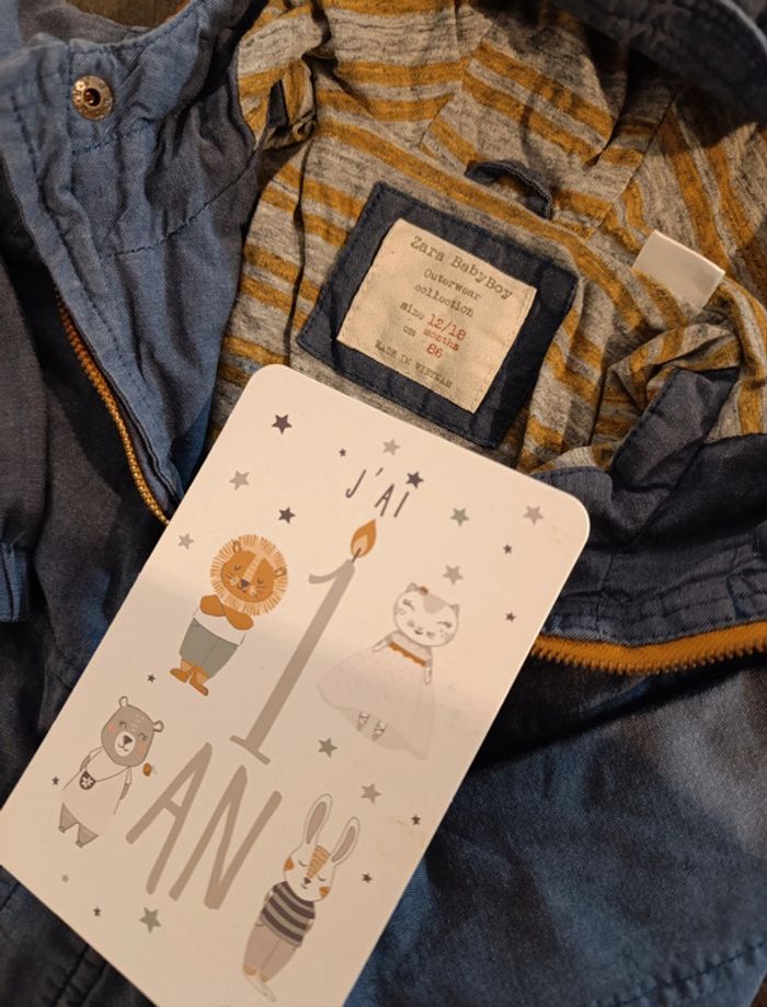 Manteau mi-saison bleu Zara
Taille 12 / 18 mois - photo numéro 3