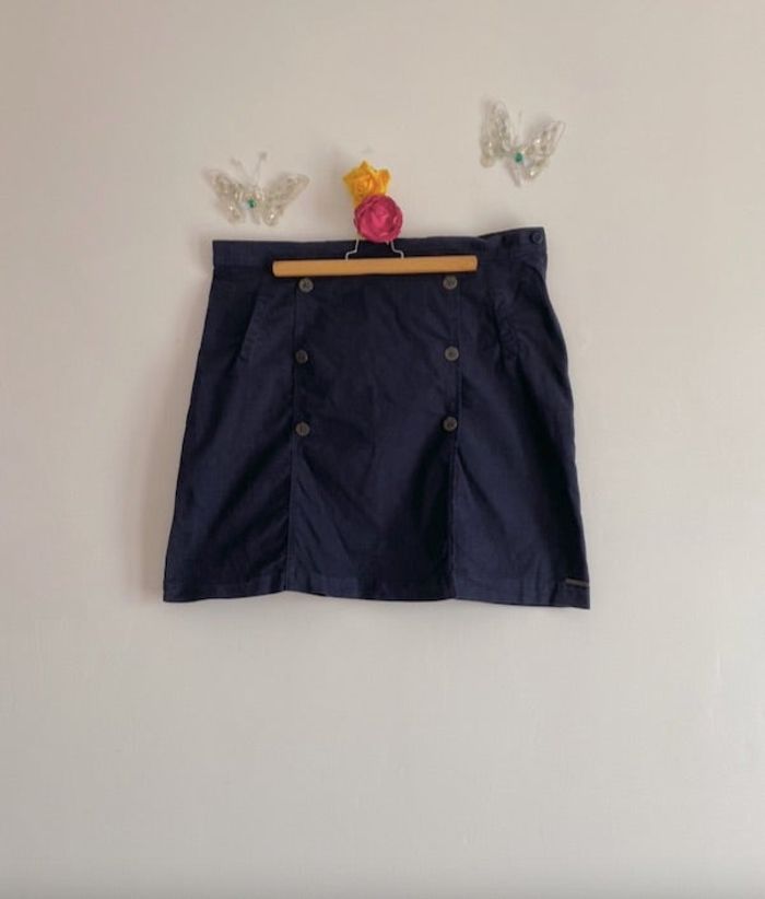 Terre de Marins – Jupe bleue marine et ses jolis boutons