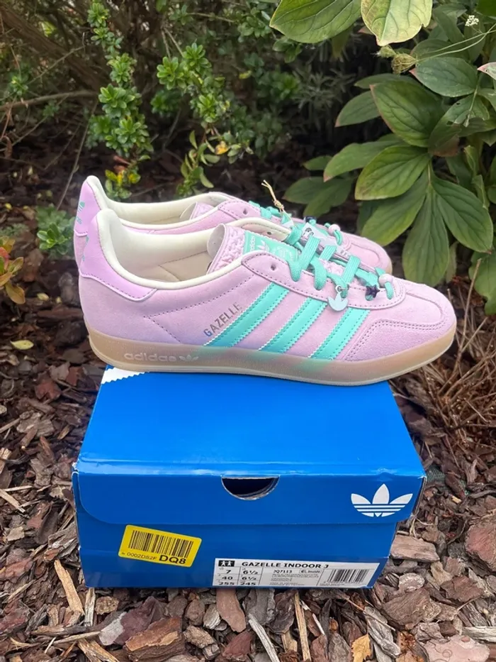 🟢 Adidas Gazelle bliss lilac/acid mint– Taille 40 🟢 - photo numéro 4