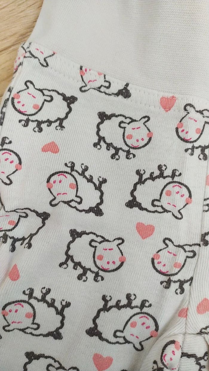 Pantalon mouton coeur 1 mois - photo numéro 2