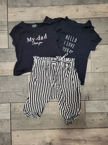 2 tee shirt + 1 pantalon fluide