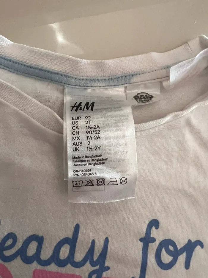 Ensemble, short, pyjama pour petite fille H&M 18/24 mois - photo numéro 3