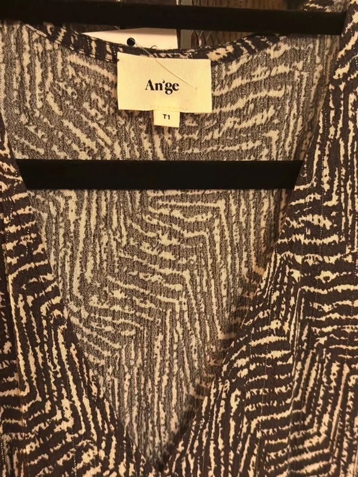Robe longue motif noir blanc lurex An’ge taille 1 - photo numéro 3