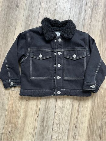 Veste jean fourré Teddy moumoute 3/4 ans Zara