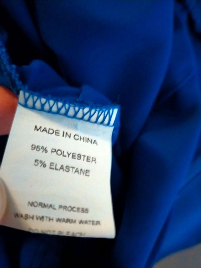 Robe satinée bleue – Glamaker – Taille L - photo numéro 14