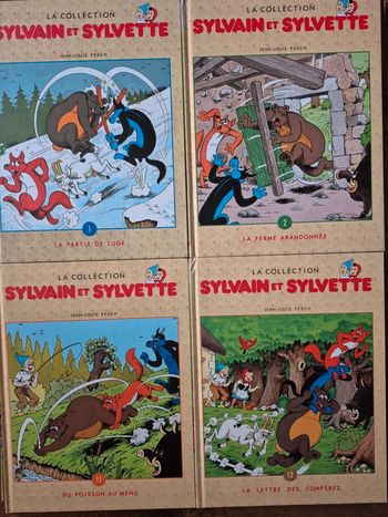 Lot de 4  bandes dessinées Sylvain  et  Sylvette
