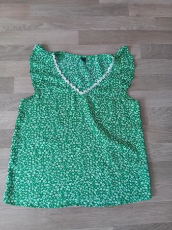 Blouse col v femme