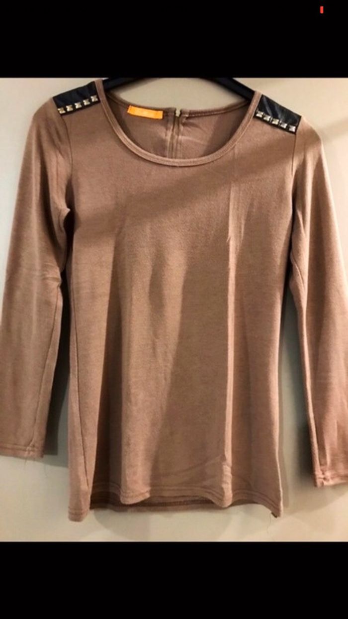 Petit pull taupe - photo numéro 2