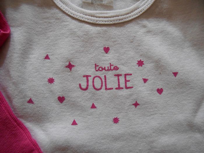 Lot 2 bodies fille 6 mois manches courtes - photo numéro 4