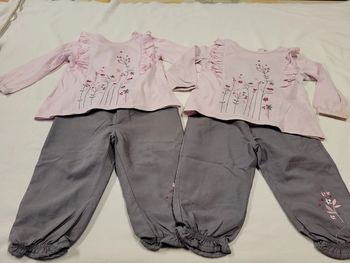 Lot de 2 ensembles 2 pièces fille 18mois