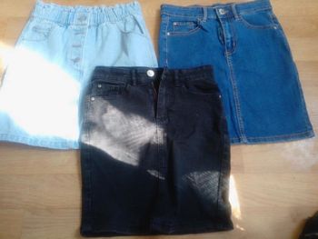 3 jupes en jean