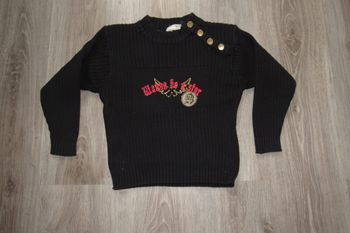PULL NOIR GARÇON "PICK OUIC" - 6 ANS - n°01