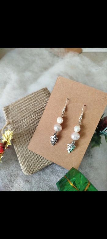 Boucles d'oreilles en Véritable Perles naturelles nacrées