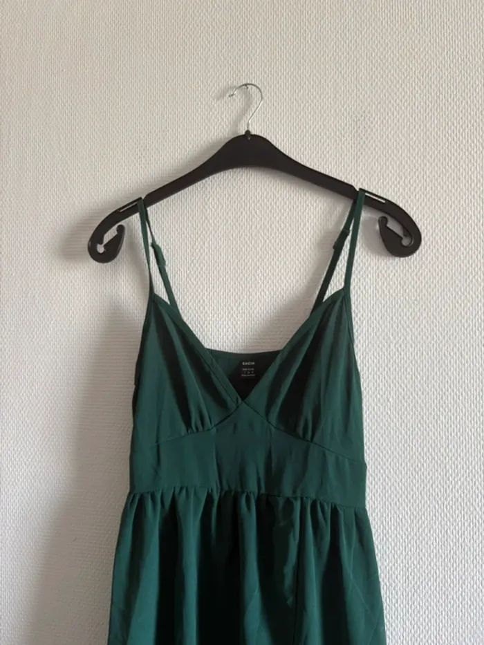 Robe longue ouverte - verte foncé - photo numéro 2