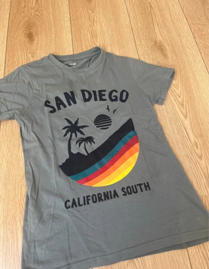 Teeshirt Kiabi San Diego gris anthracite/bleu - photo numéro 3
