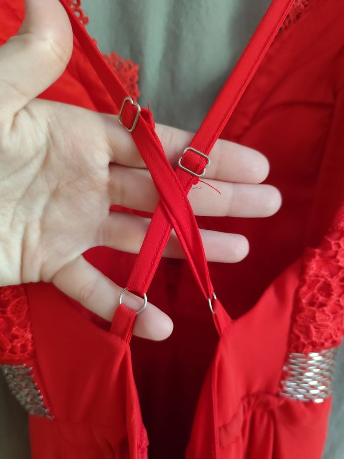 Robe longue rouge pour occasion taille M neuve - photo numéro 6