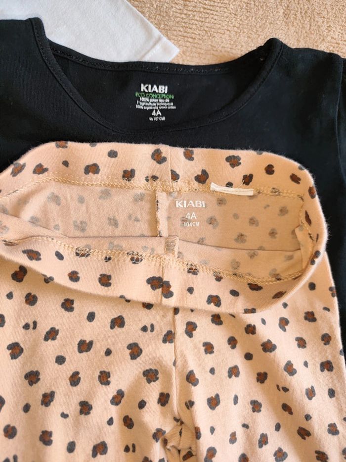 Lot de 2 ensembles legging+tee-shirts manches longues 4 ans Kiabi - photo numéro 4