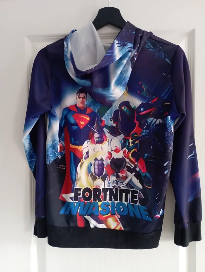 T-Shirt manche longue capuche Fortnite 12 ans - photo numéro 2