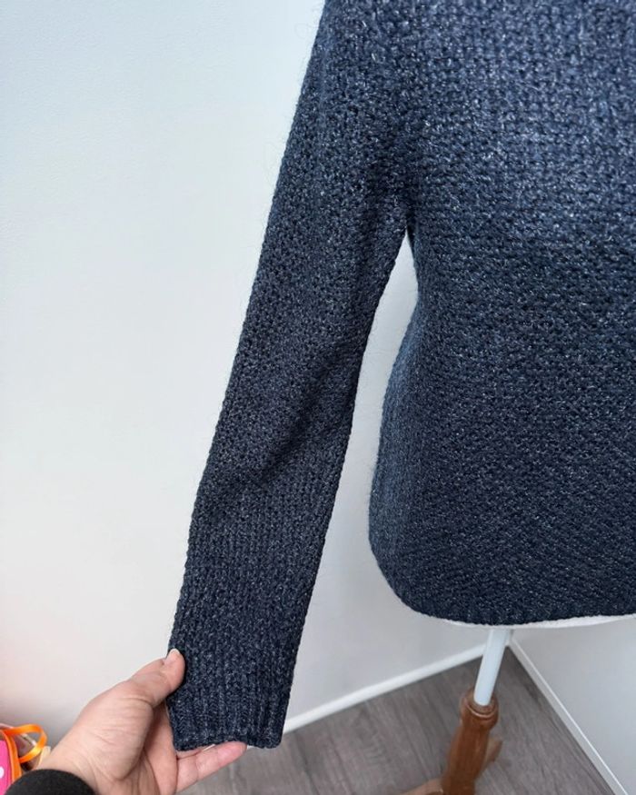 Gros pull bleu avec perles Naf Naf M ou 38 - photo numéro 6