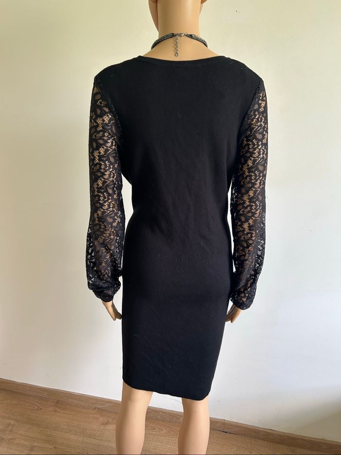 Robe pull noire neuve avec dentelle Morgan taille L (valeur 60€) - photo numéro 5