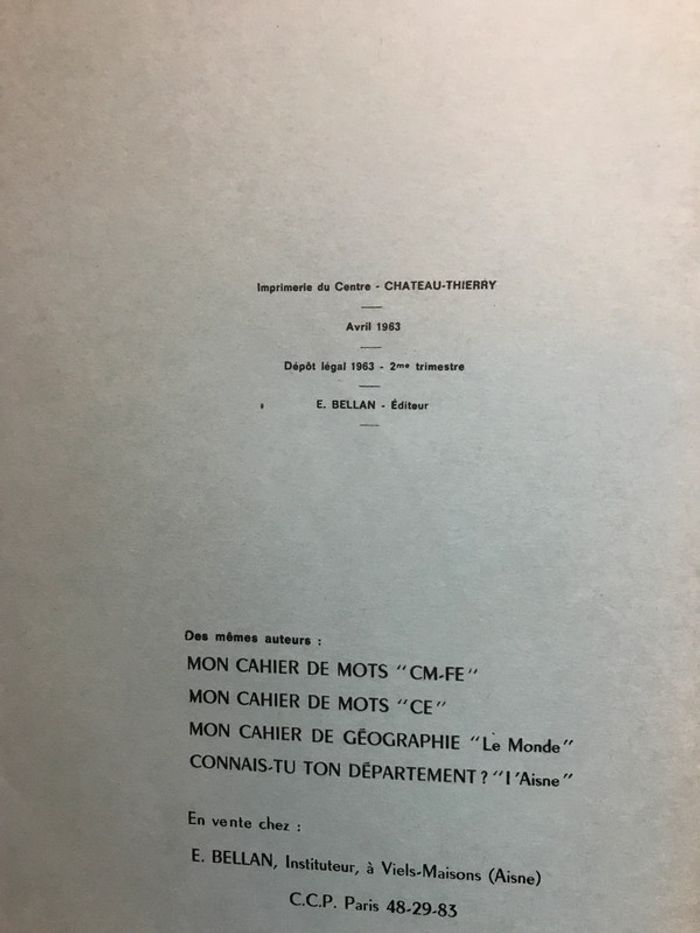 Mon cahier de dessin CM - édition 1963 - photo numéro 4