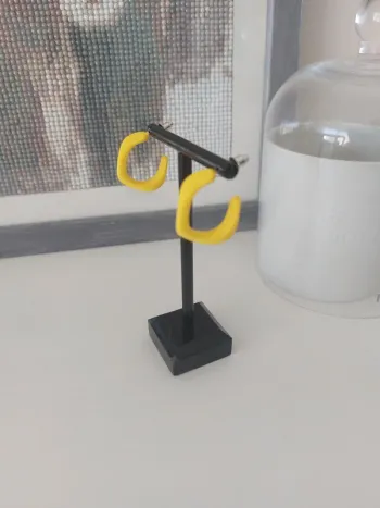 Boucles d'oreilles créoles jaunes