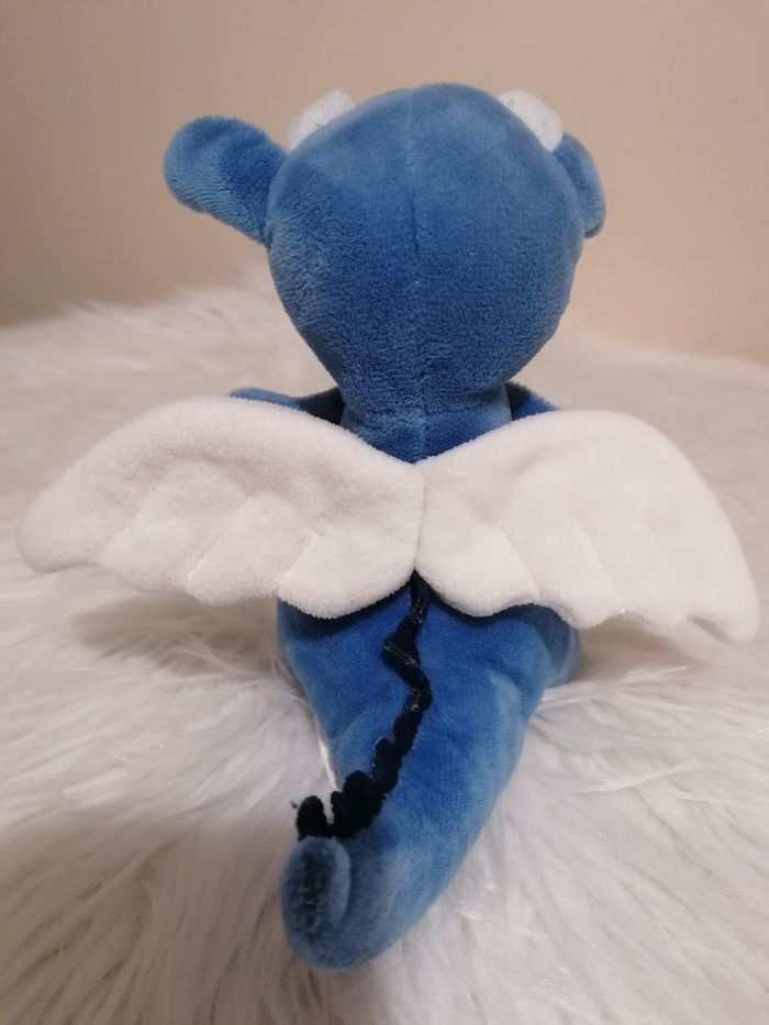 Doudou ou peluche dragon bleu ciel sergent major - photo numéro 2