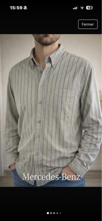 Chemise Mercedes-Benz - Homme - Taille L L• Très bon état • Mercedes