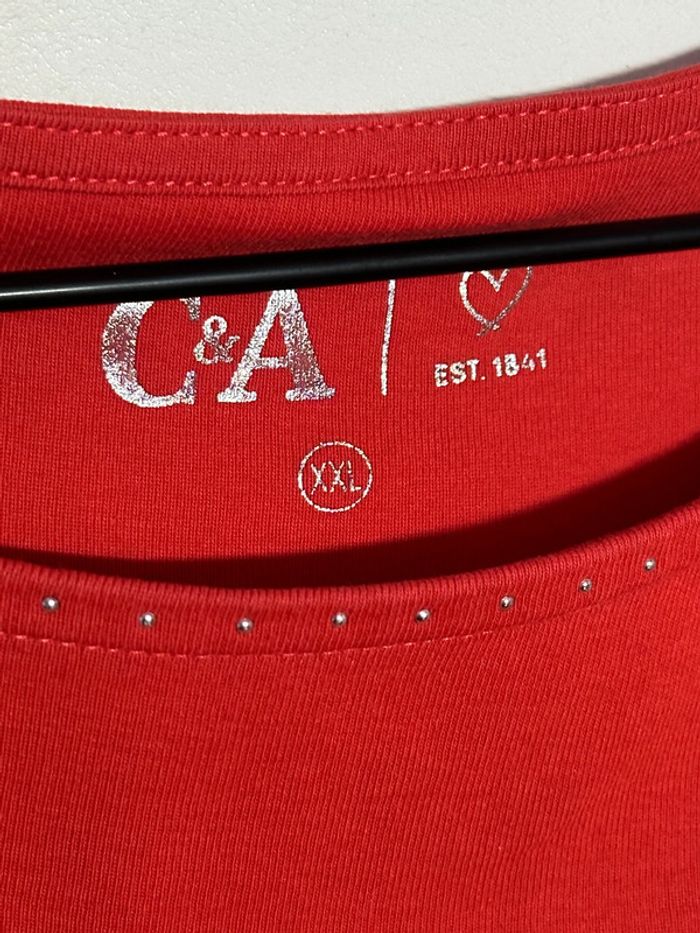C&A - Tee shirt rouge - photo numéro 4