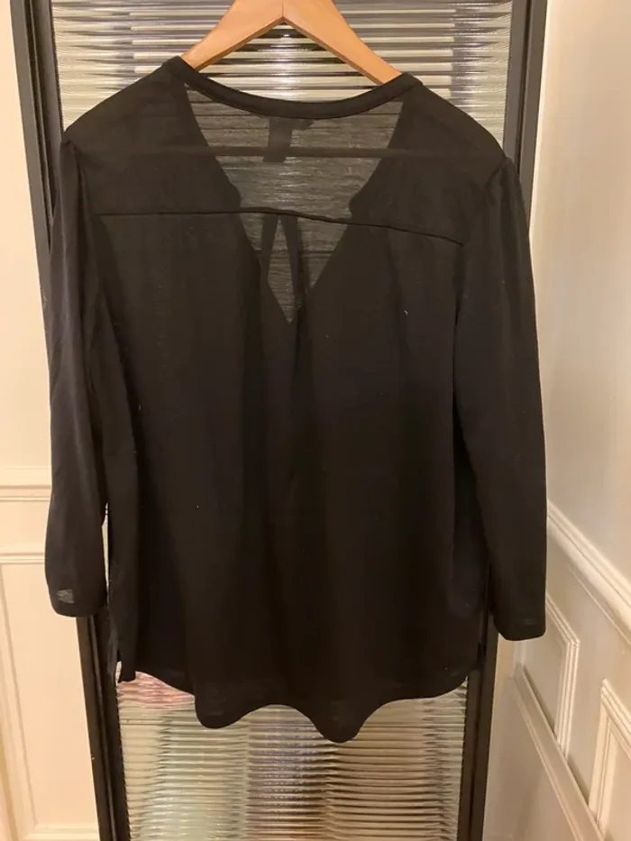 Chemisier noir H&M taille L - photo numéro 6